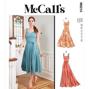 M8215 McCall's Sewing Pattern Misses' & Women's Dresses 26W-32W